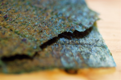 Ramen Toppings: Nori (Dried Seaweed). Image courtesy of Jacqueline via Flickr Commons.