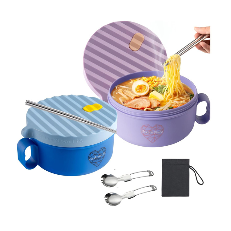 AI LOVE PEACE Ramen Bowls, 40 oz